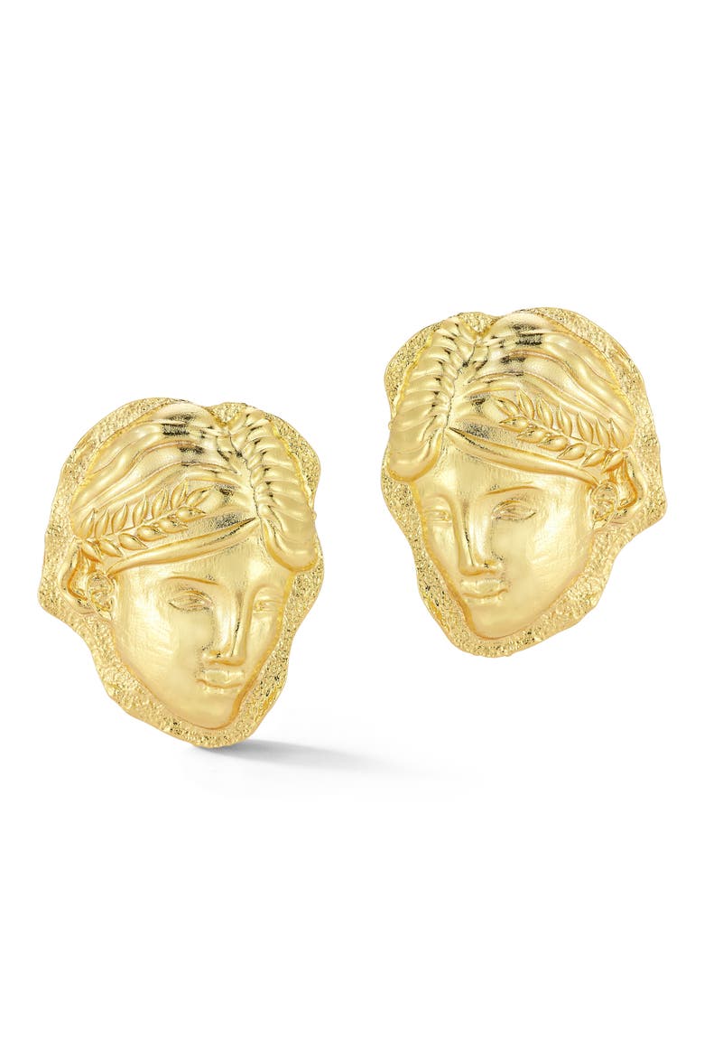 Grecian Statement Stud Earrings, Main, color, GOLD