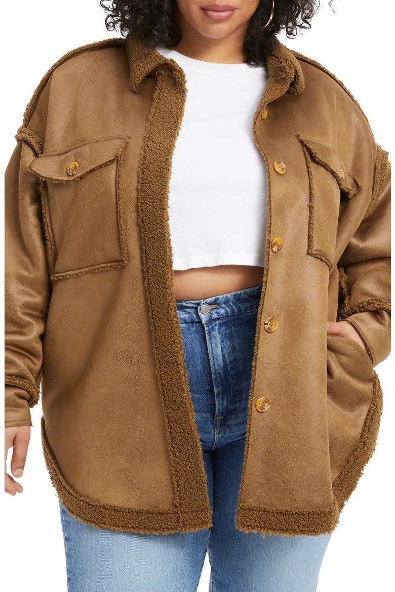Faux Shearling Coat, Alternate, color, SE01