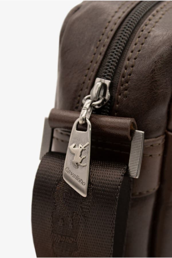 Gentleman Leather Traveler Crossbody Bag 225, Alternate, color, Brown