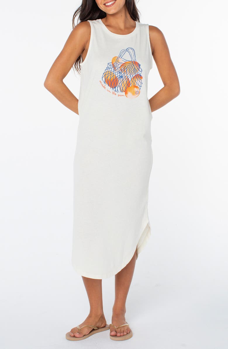 Roxy Made in the Sun Wildflower Cotton Midi Sundress, Main, color,