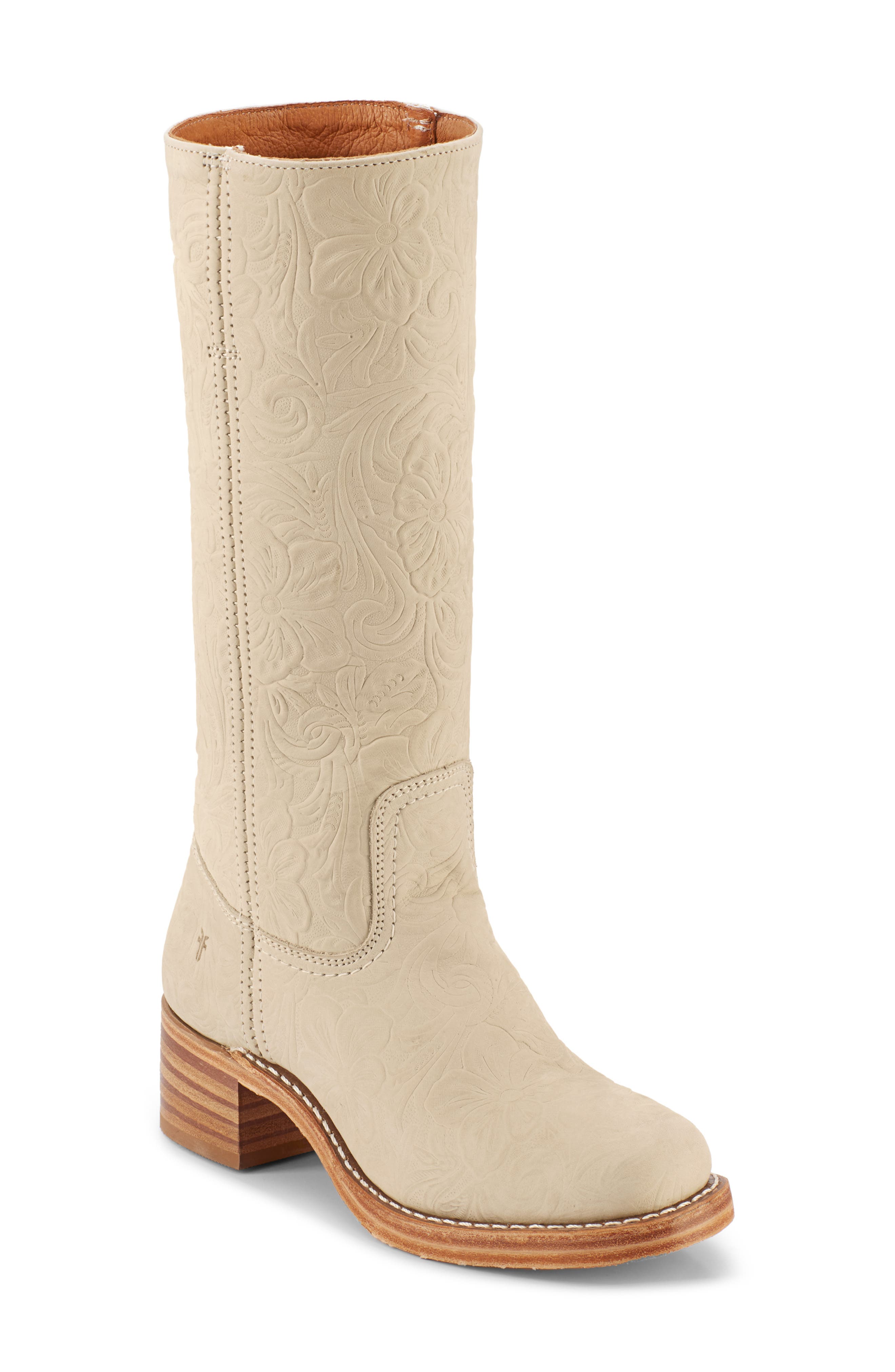 'Campus 14L' Boot, Main, color, IVORY FLORAL LEATHER