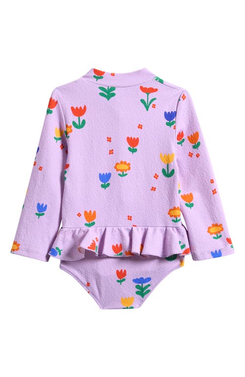 Bobo Choses Floral Motif Swimsuit In Lavender