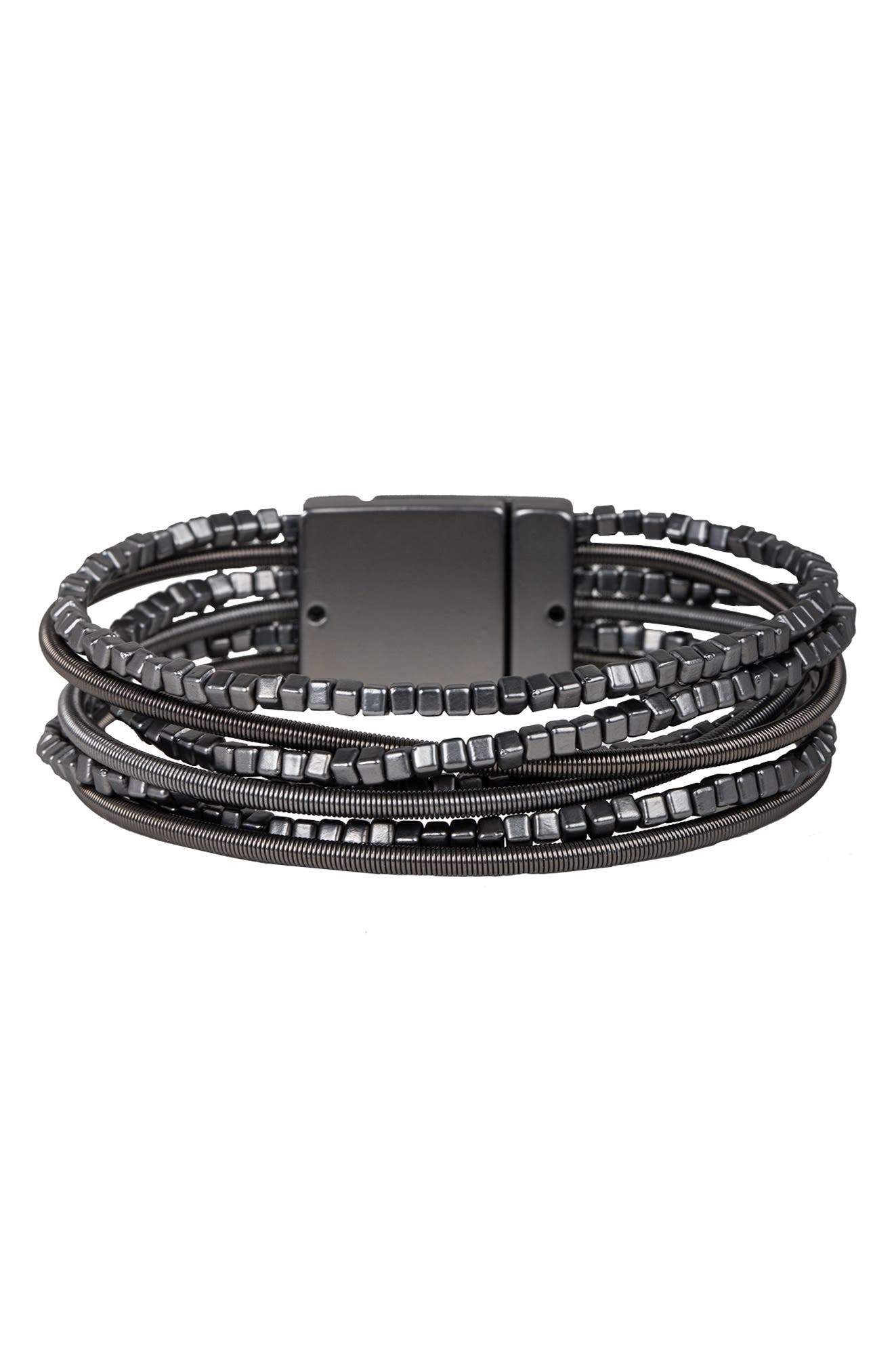 SAACHI Gunmetal Layered Bracelet