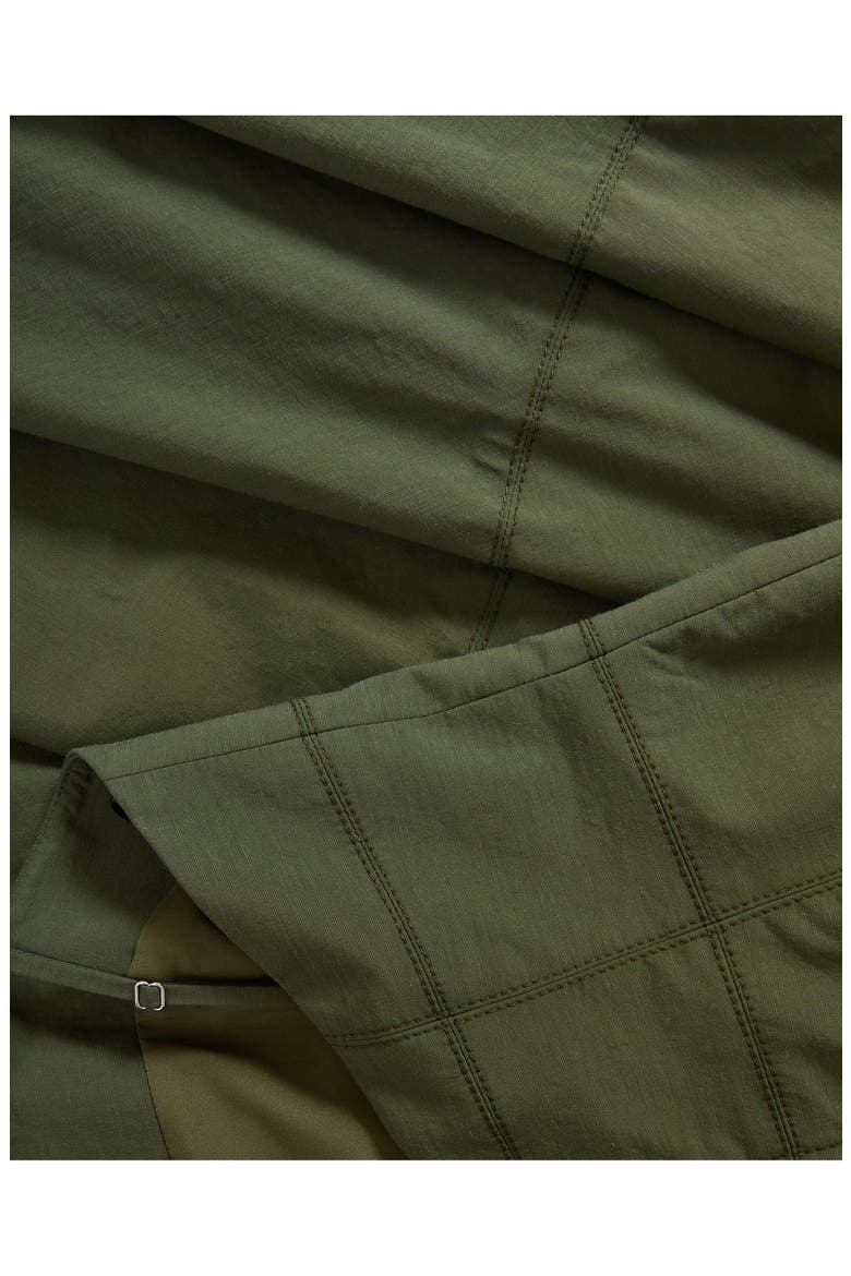 Ilona Topstitch Detail Cotton Blend Dress, Alternate, color, ARMY