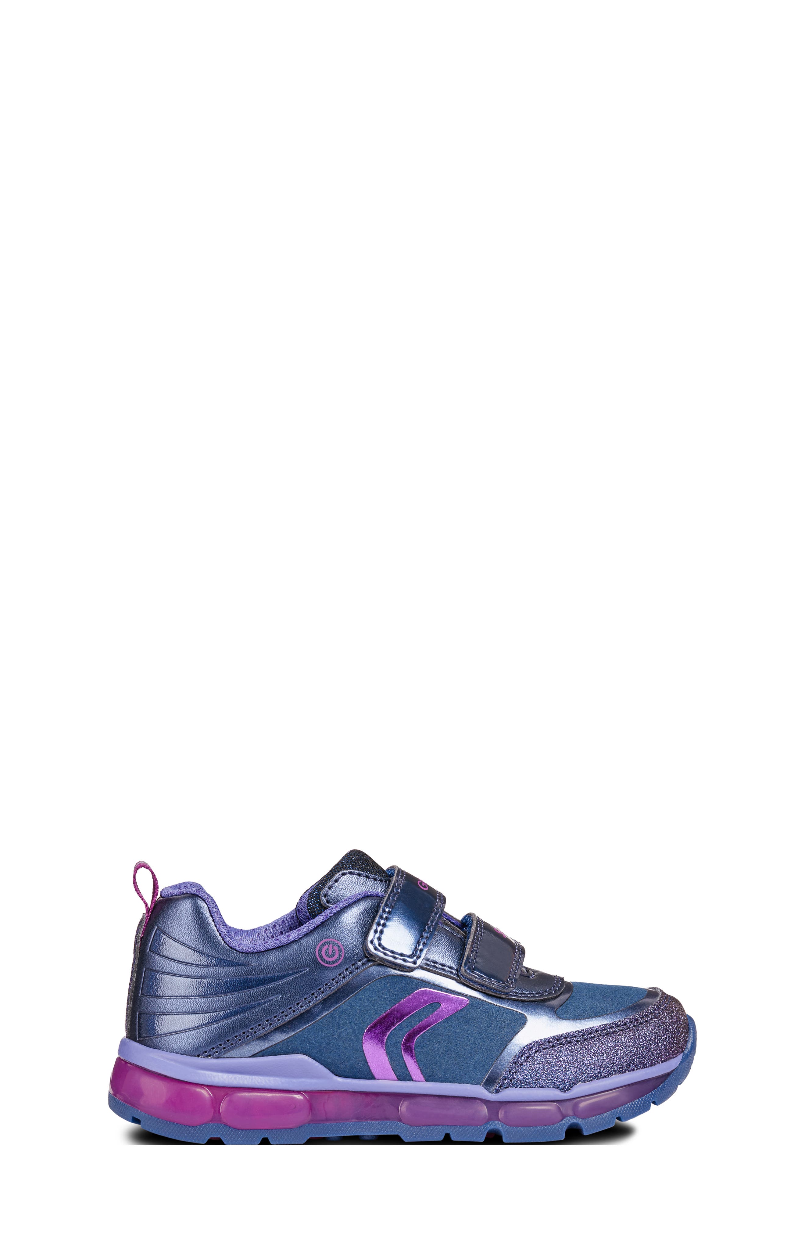 Geox Android Light-Up Glitter Sneaker, Alternate, color, 