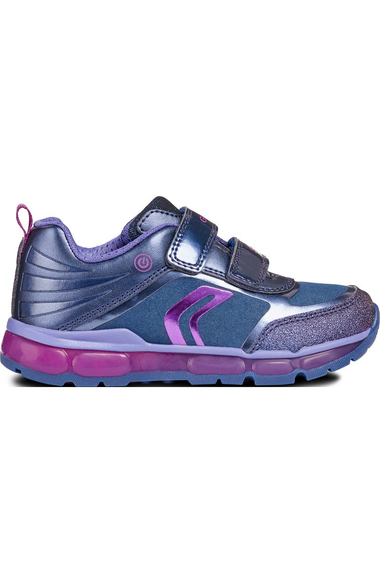 Geox Android Light-Up Glitter Sneaker, Alternate, color,
