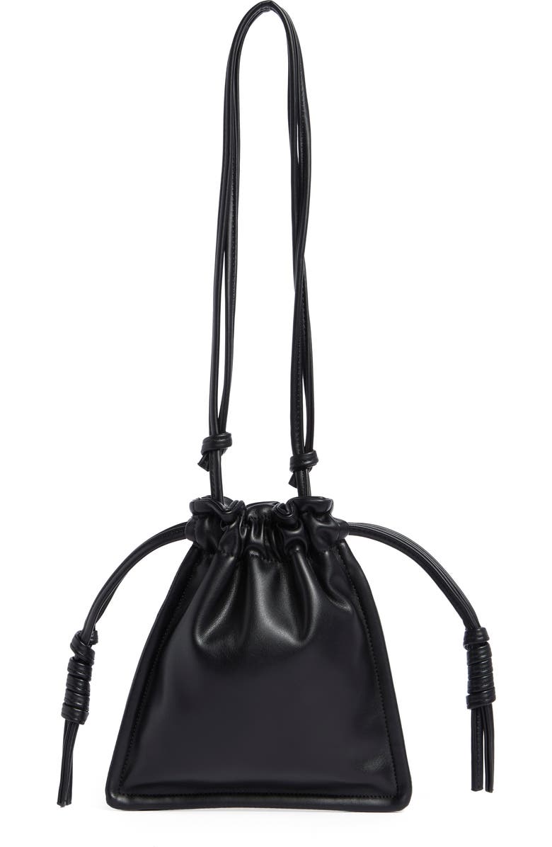 BCBG Drawstring Crossbody, Main, color, Black