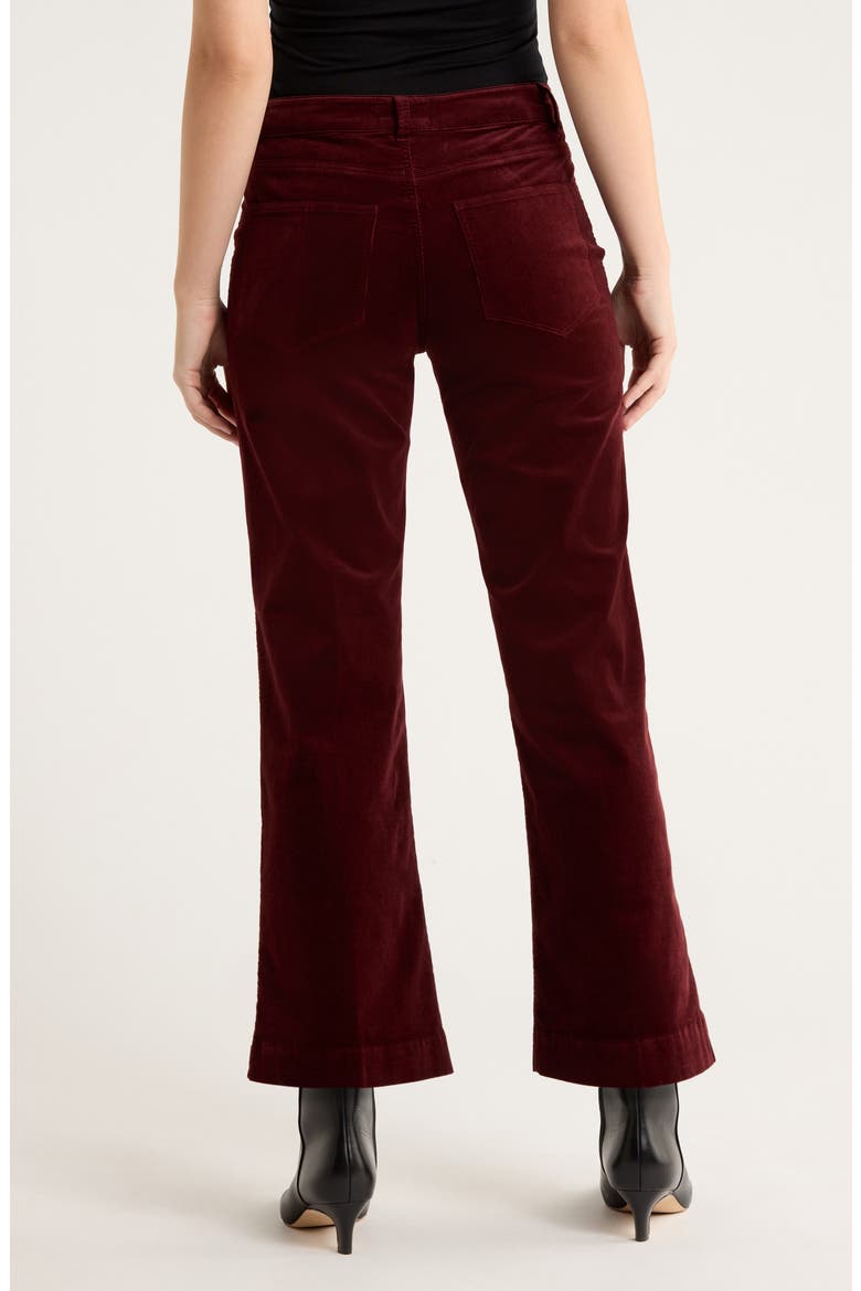 Leenah Patch Pocket Ankle Wide Leg Corduroy Pants, Alternate, color, DARK OXBLOOD
