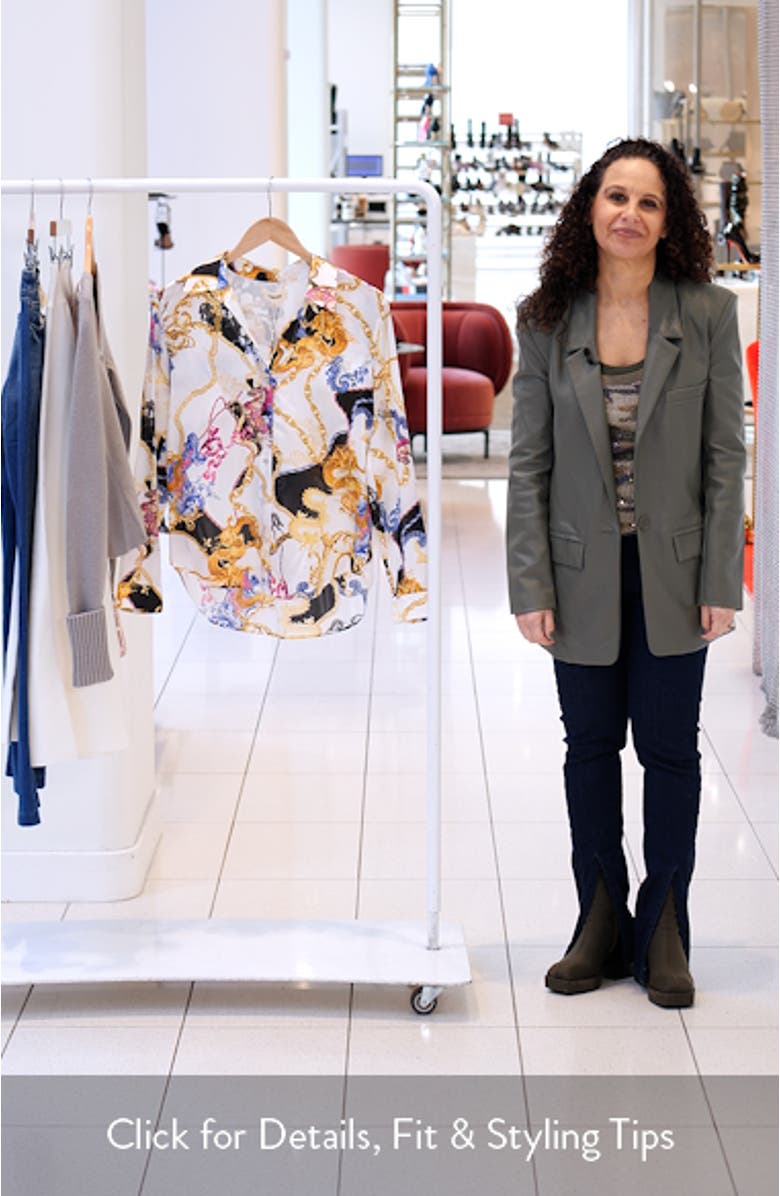 Tyler Fantasy Print Silk Button-Up Shirt, sales video thumbnail