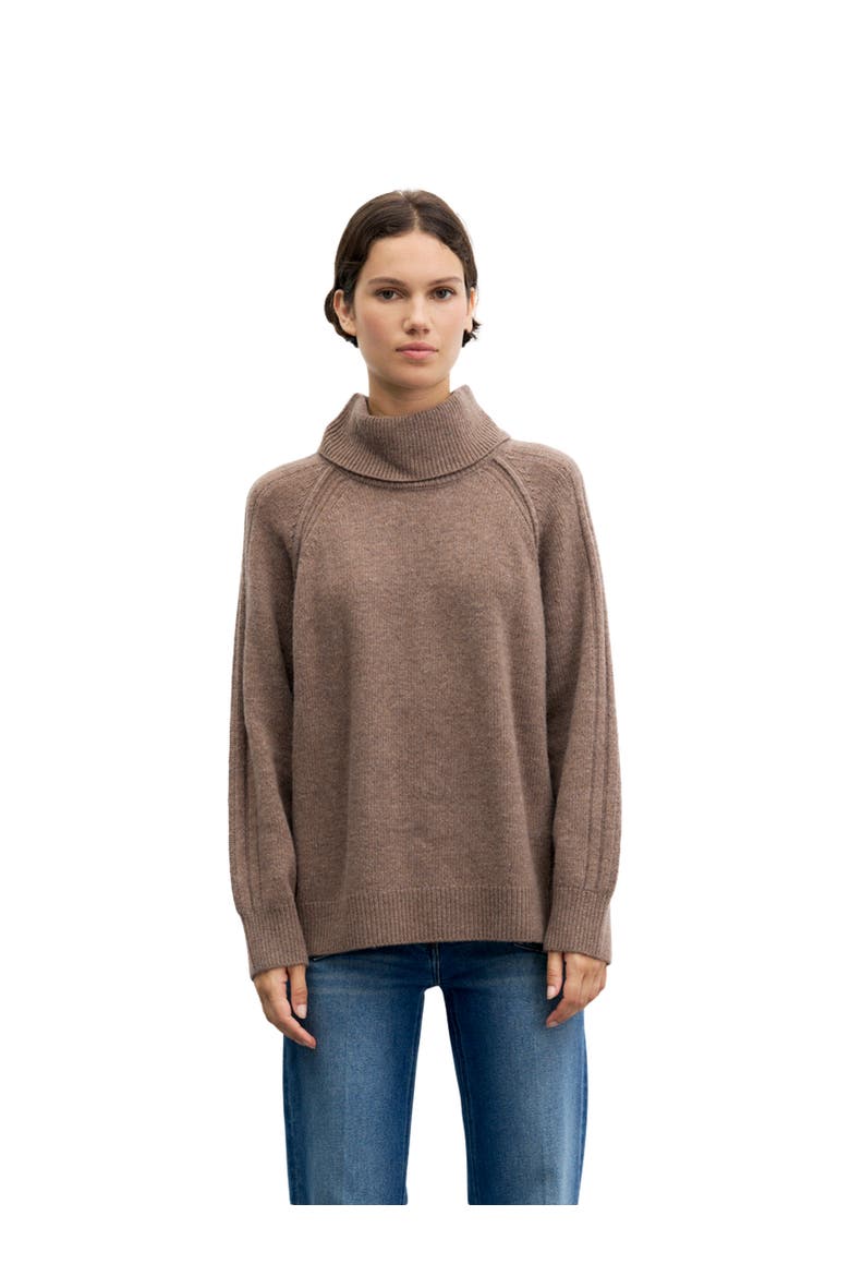 Robi Wool Blend Roll Neck Sweater, Main, color, Camel