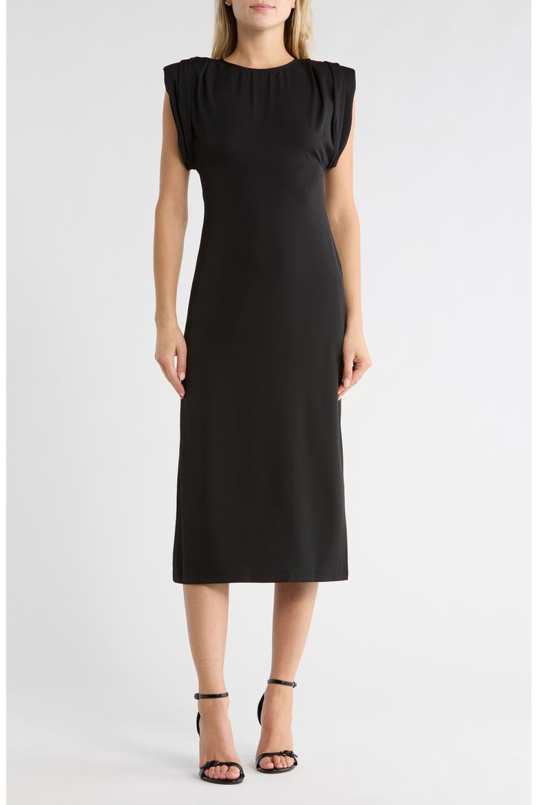 Jera Knit Midi Dress, Main, color, BLACK