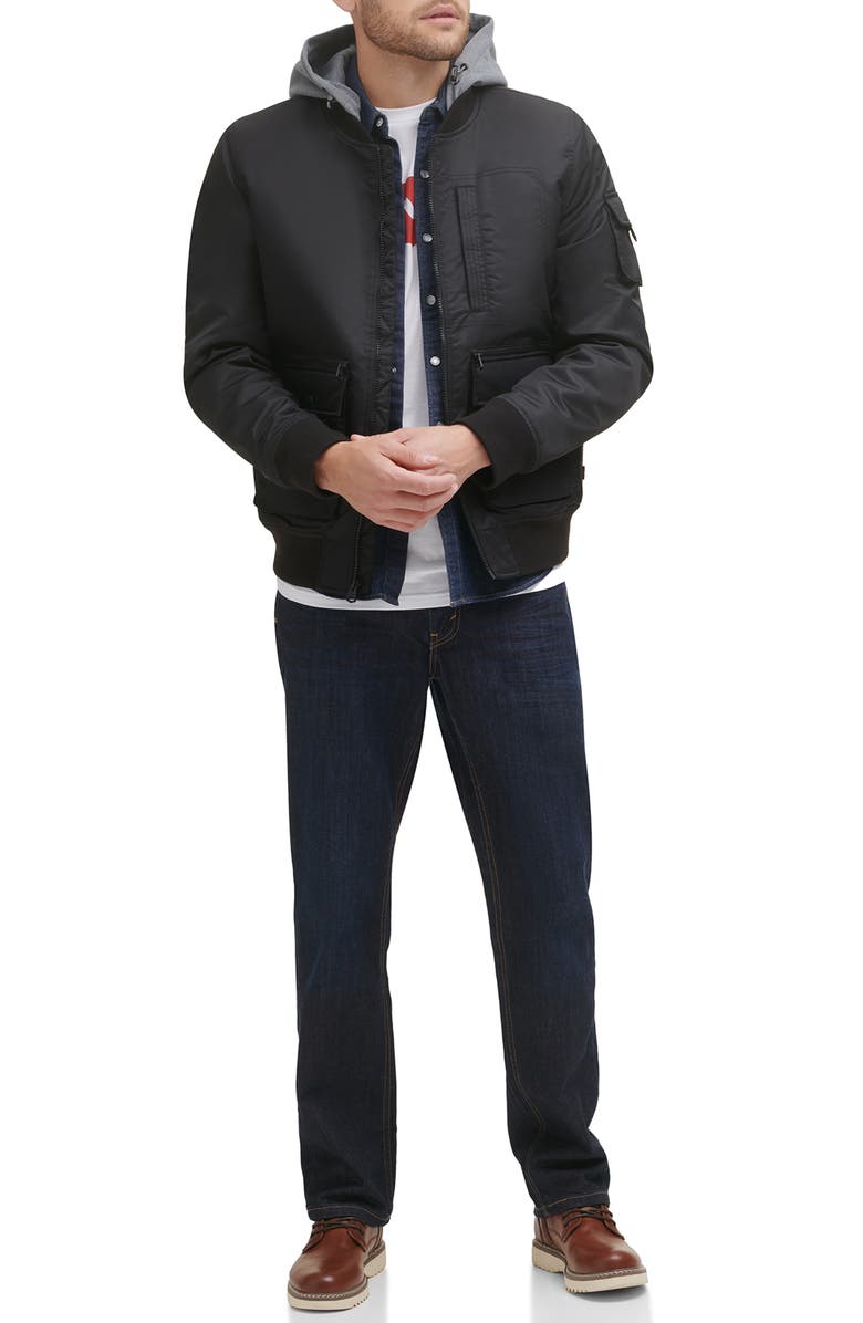 Levi's<sup>®</sup> Flight Hooded Bomber Jacket, Alternate, color,