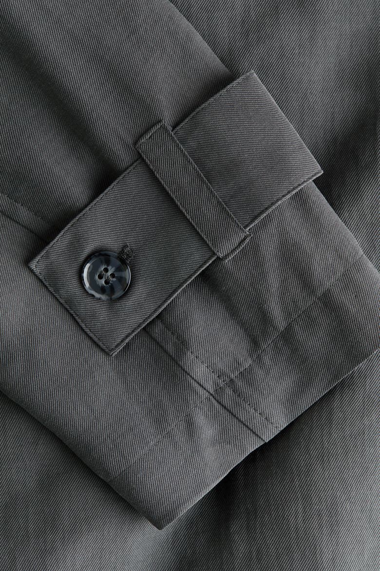 Short Lyocell-Blend Trench Coat, Alternate, color, Dark gray