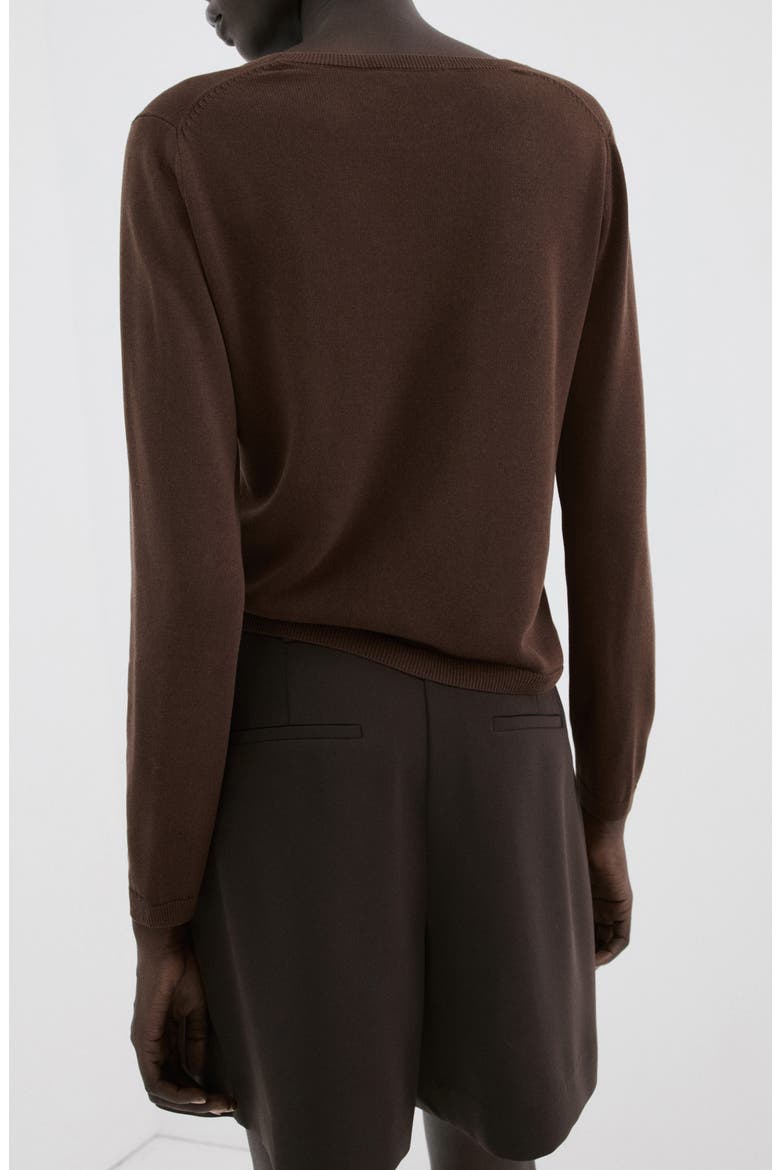 Crewneck Sweater, Alternate, color, CHOCOLATE
