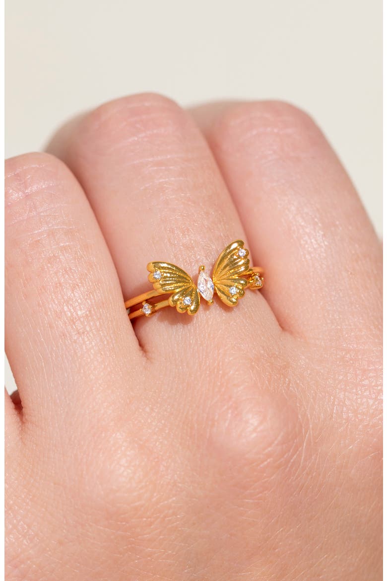 Perfect Fit Butterfly Ring Set, Alternate, color, GOLD