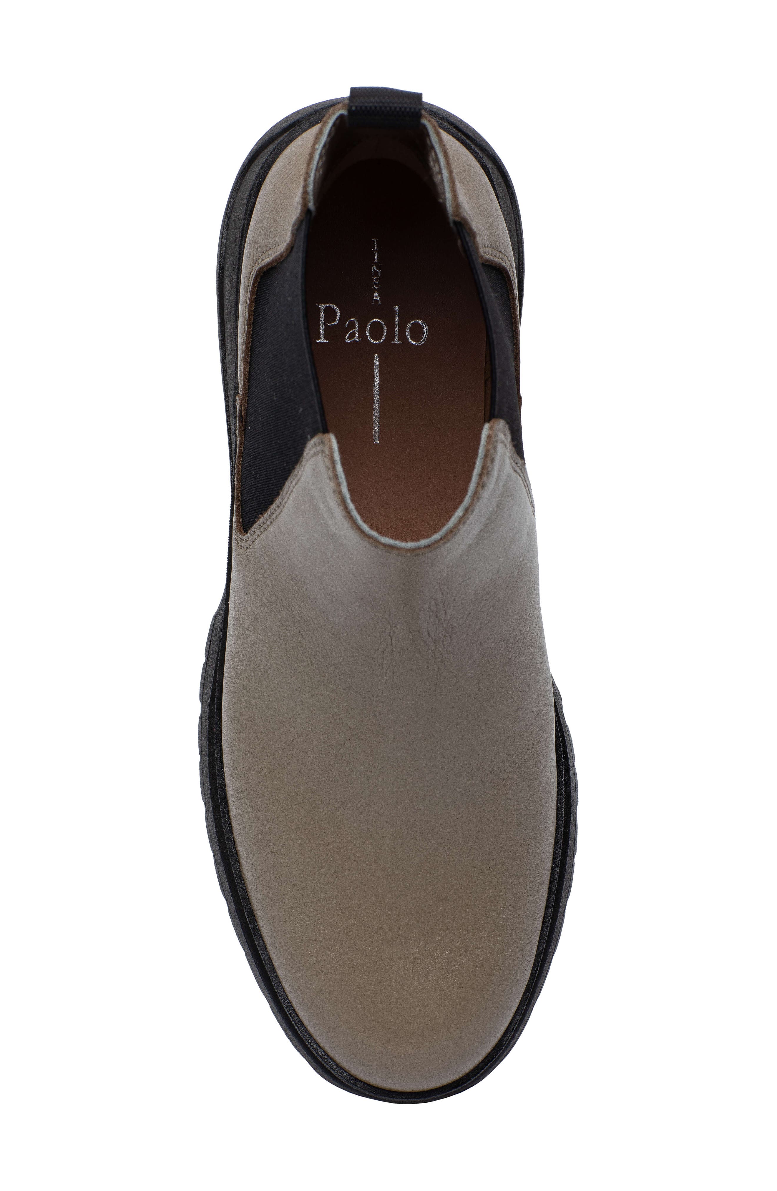 Linea Paolo Tokio Lug Sole Chelsea Boot, Alternate, color, Walnut