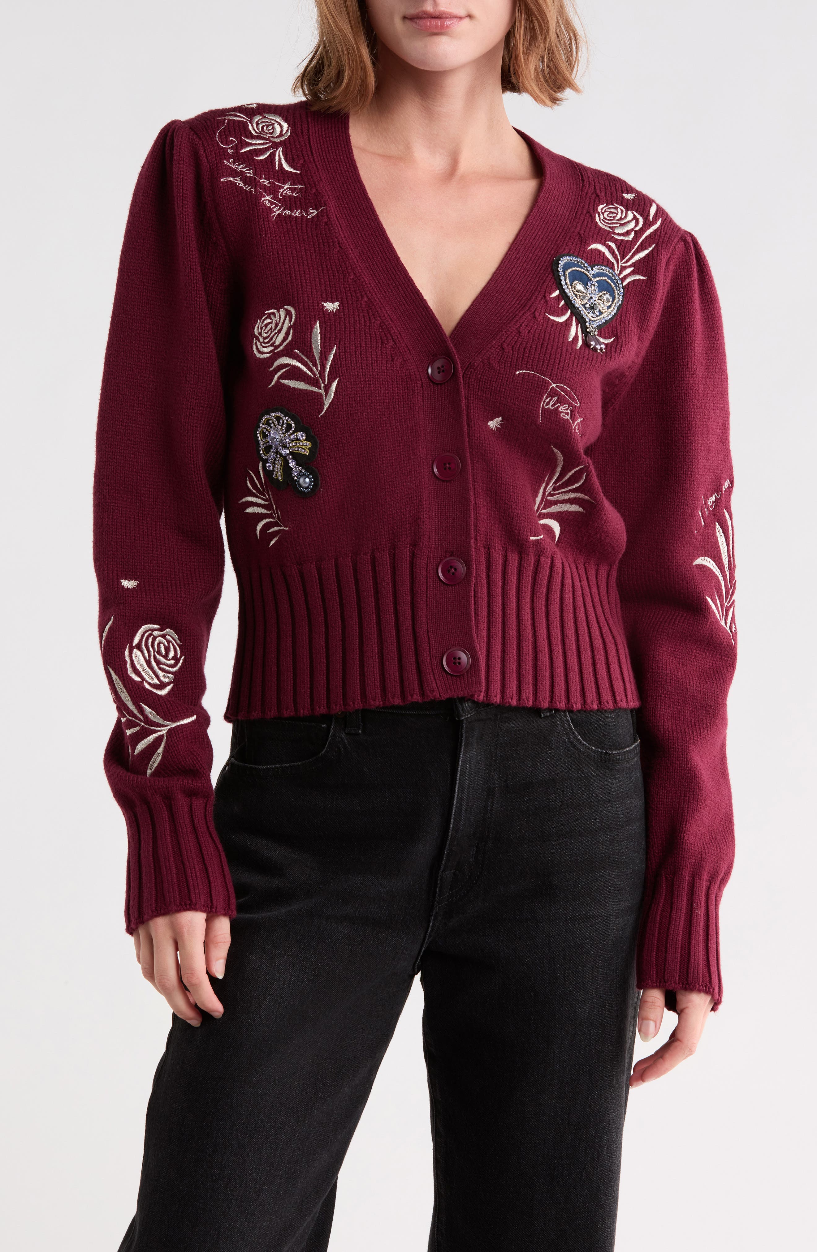 Morgan Heritage Rose Patch Cardigan