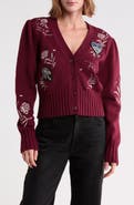 Cinq à Sept Morgan Heritage Rose Patch Cardigan
