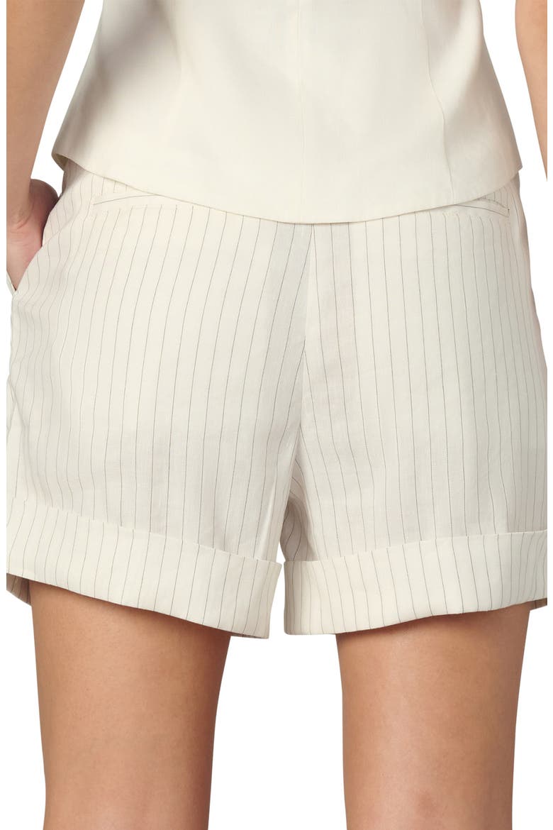The Brody Tailored Shorts, Alternate, color, CREAM LINEN/BLACK
