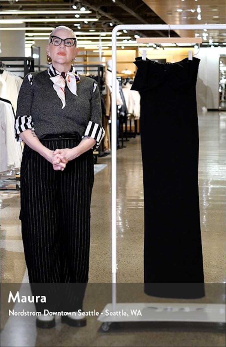 Coveted Glamour Bow Strapless Sheath Gown, sales video thumbnail