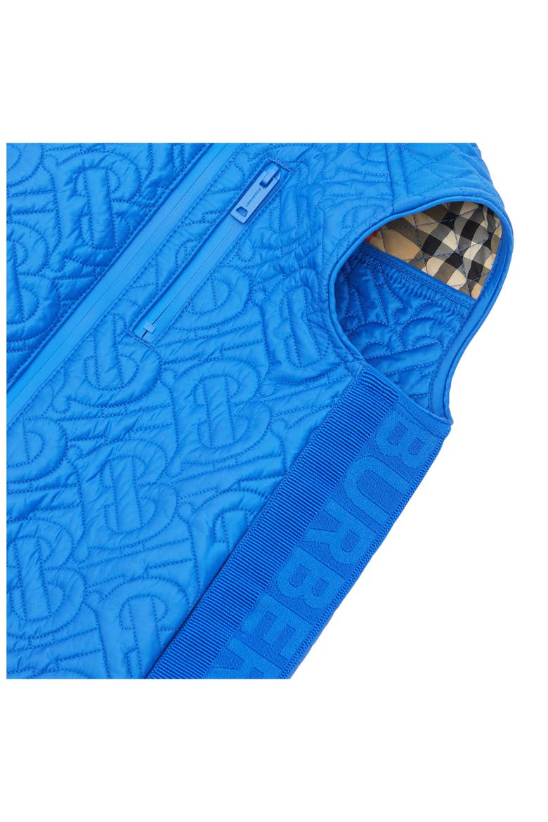 Kids' Giaden TB Monogram Quilted Vest, Alternate, color, COBALT BLUE
