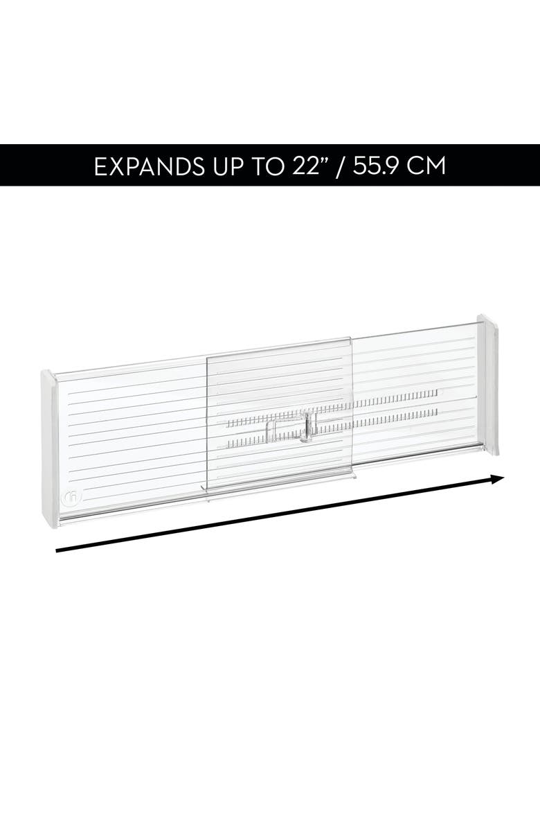 iDesign Recycled Plastic Adjustable Drawer Dividers - Set of 2 - Clear, Alternate, color, Clear