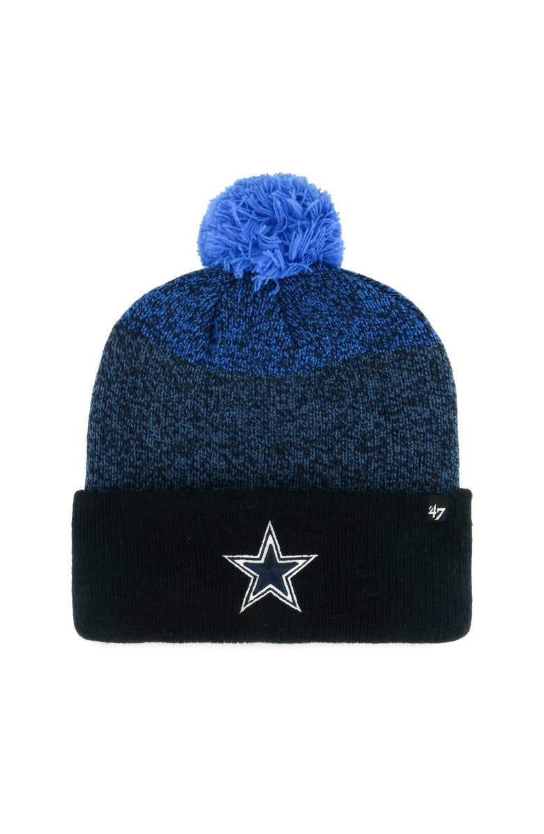 '47 Men's '47 Navy Dallas Cowboys Dark Freeze Cuffed Knit Hat with Pom, Main, color, Navy