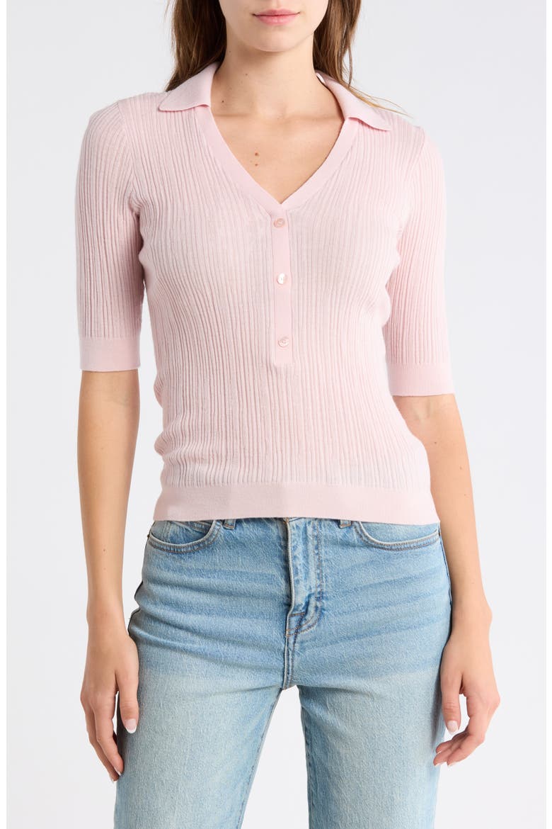 Fabyni Wool Polo Sweater, Main, color, LT PAST/PK