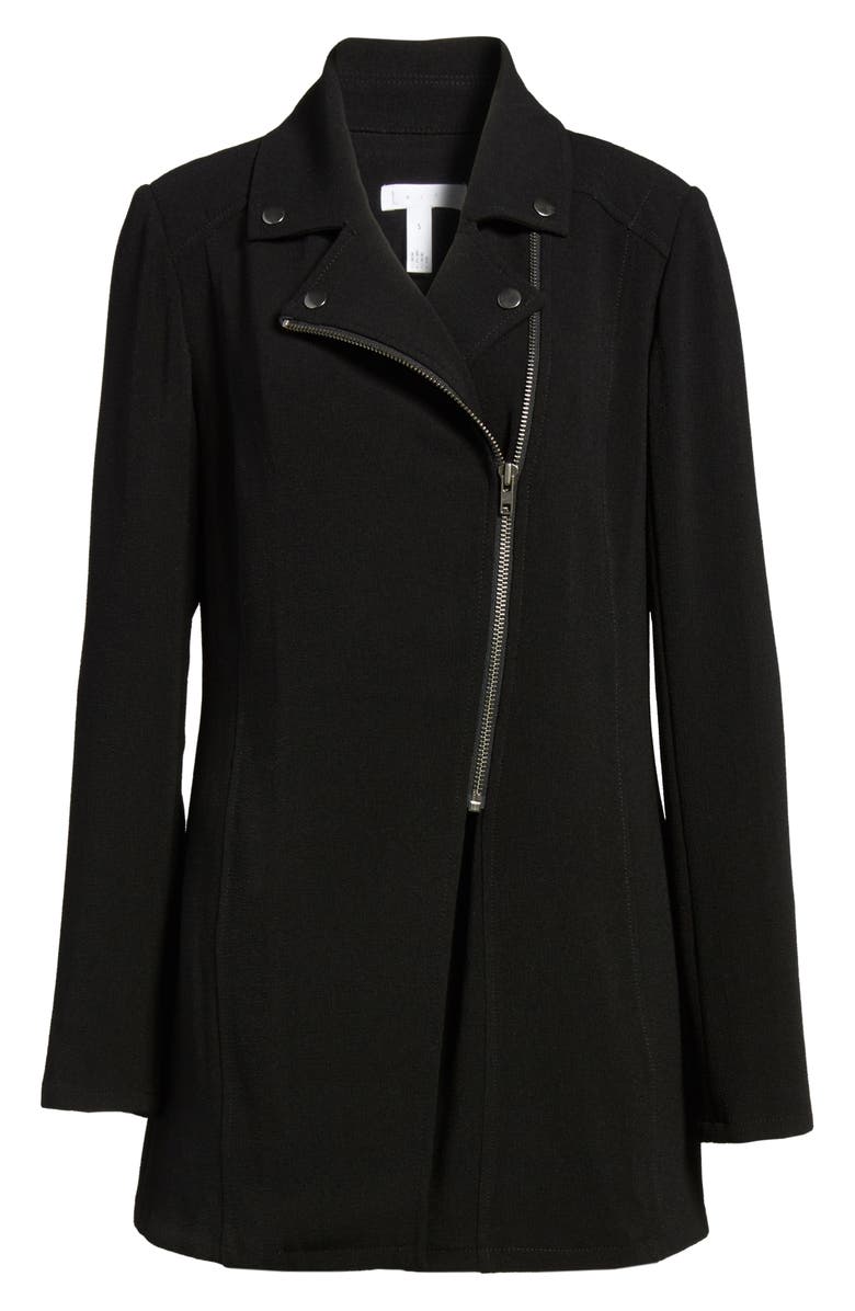 Leith Longline Moto Jacket, Alternate, color, 