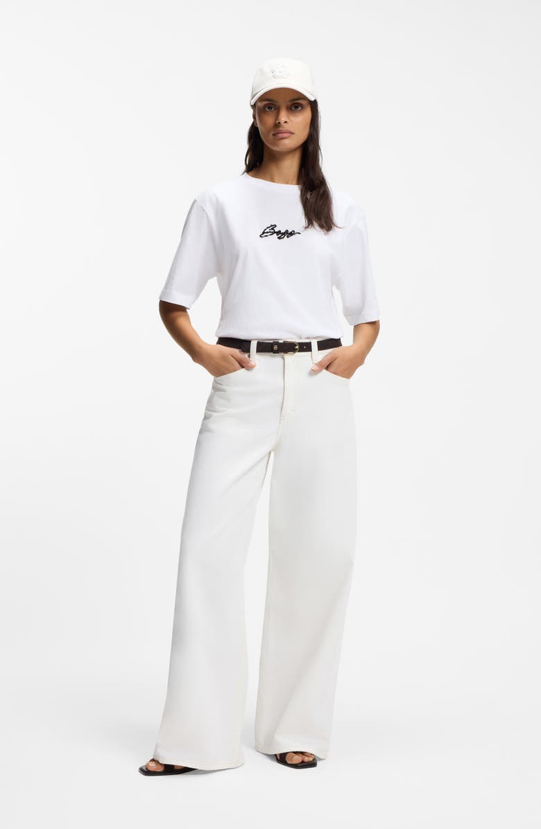BOSS Orange Cotton Tee, Alternate, color, White