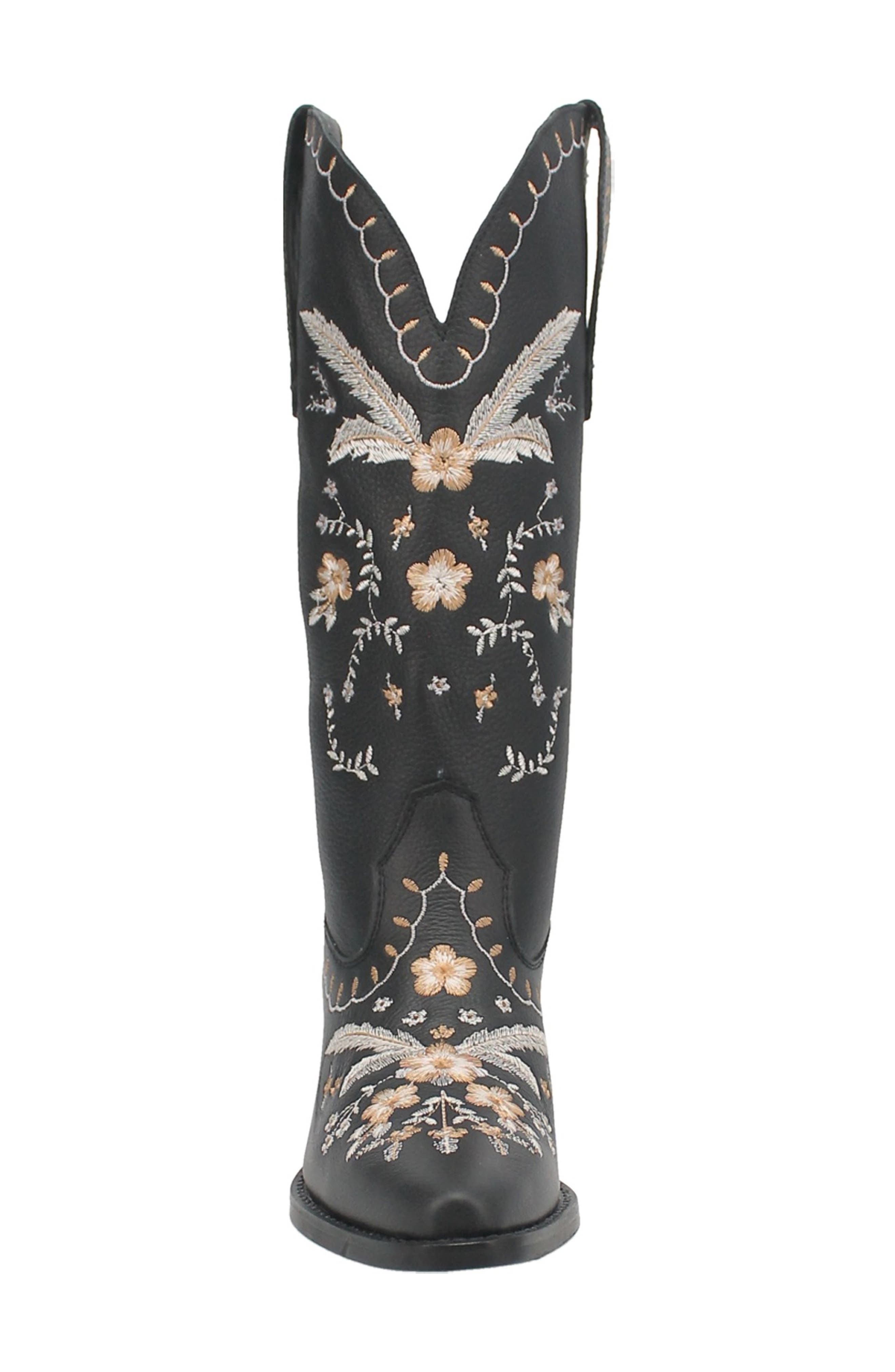 Dingo Full Bloom Western Boot, Alternate, color, Black