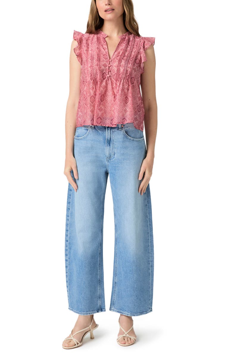 PAIGE Arellia High Waist Ankle Barrel Leg Jeans, Alternate, color, Ferrera