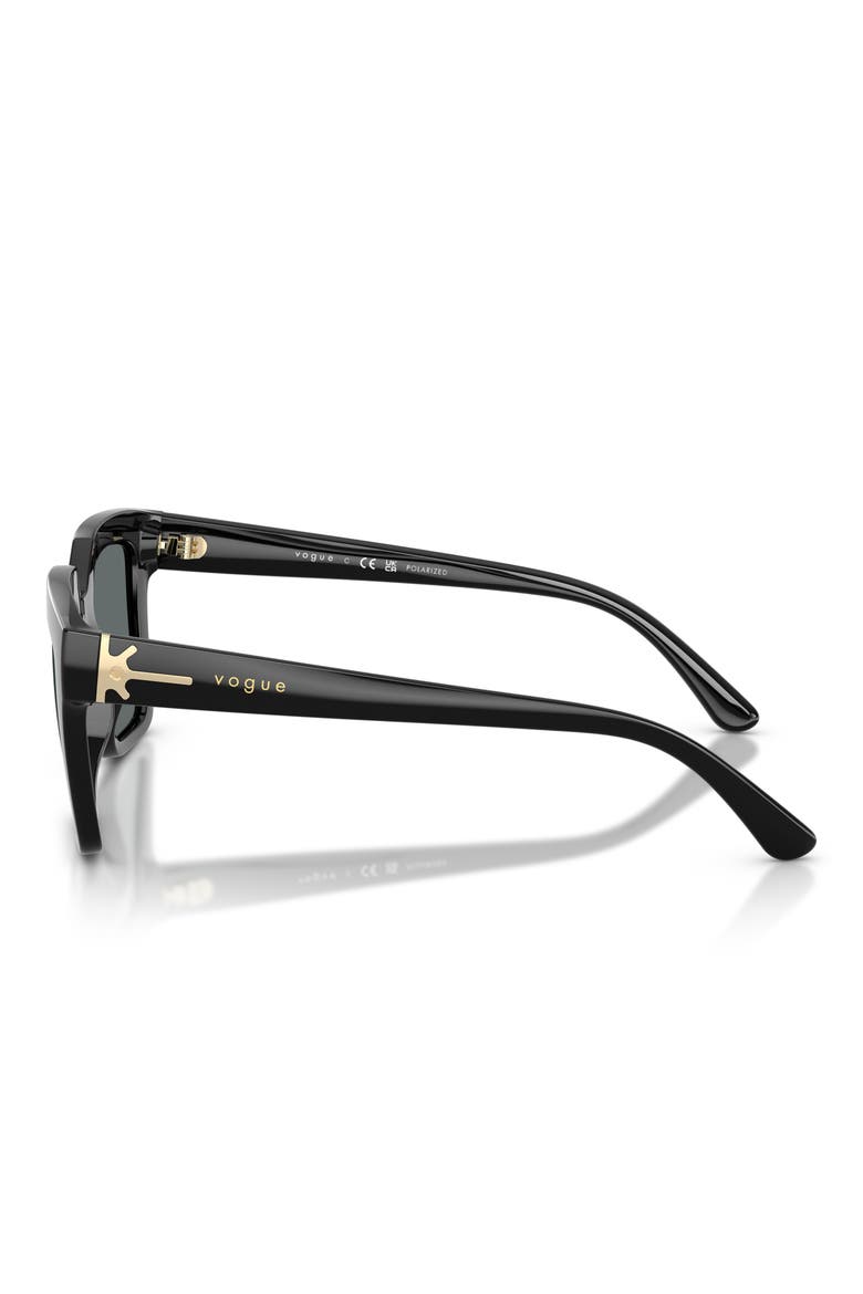 VO5690S 49mm Polarized Square Sunglasses, Alternate, color, BLACK / DARK GREY POLAR