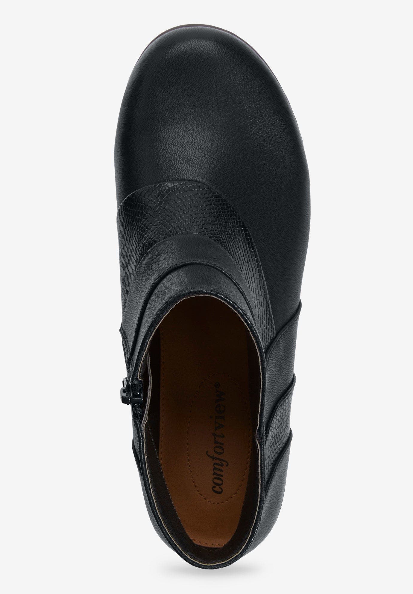 Comfortview The Jolene Bootie, Alternate, color, Black