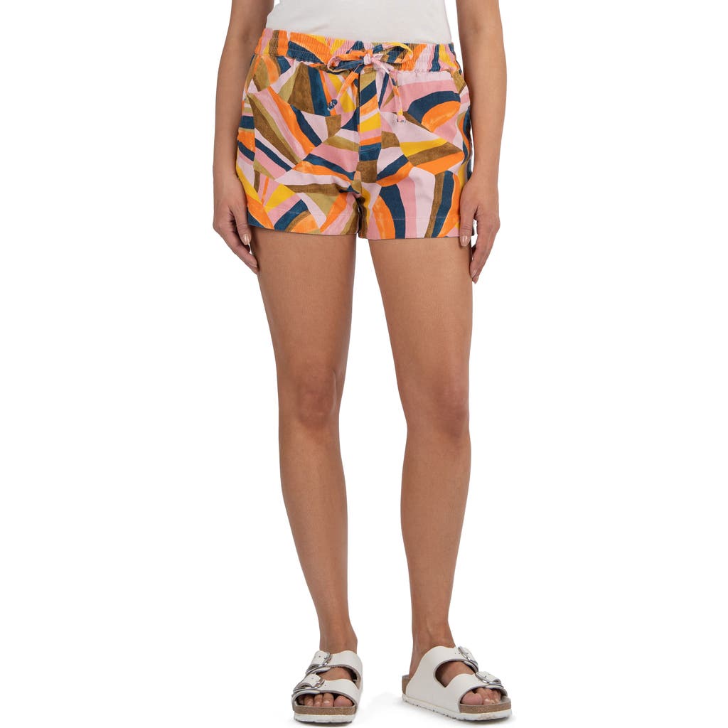 Kut From The Kloth Illiana Drawstring Linen Blend Shorts