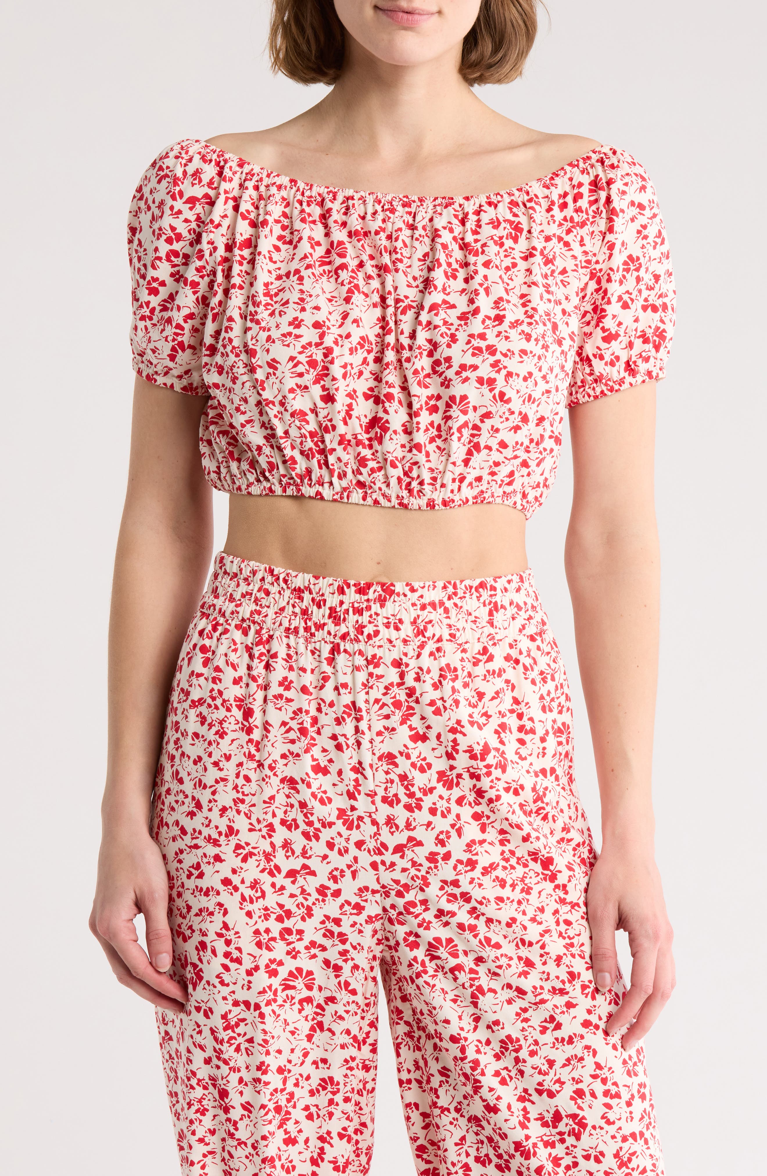 Hurley Carefree Off the Shoulder Crop Top