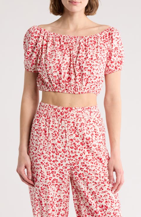 Carefree Off the Shoulder Crop Top