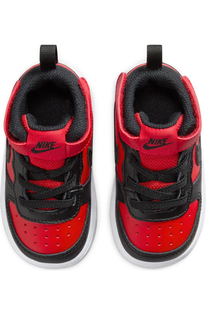 Nike Kids' Court Borough Mid 2 Sneaker, Alternate, color, University Red/ Black/ White