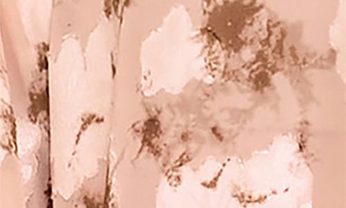 Melloday Print Tie Neck Button-up Shirt In Neutral