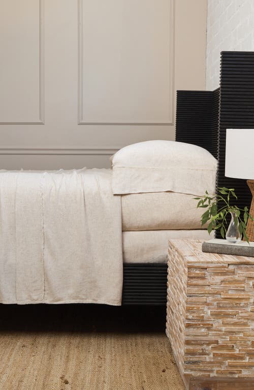Pom Pom At Home Frayed Edge Sheet Set In Brown