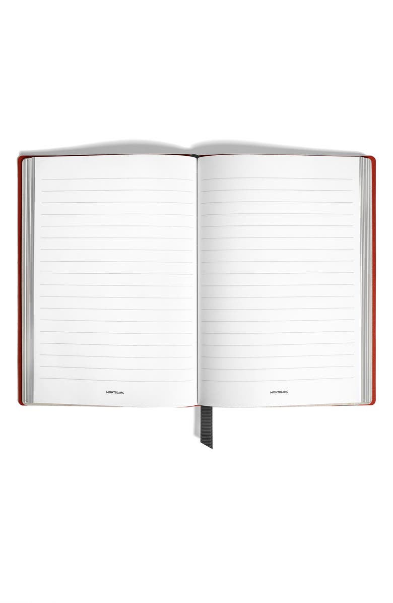 Montblanc Medium Lined Leather Notebook, Alternate, color, 