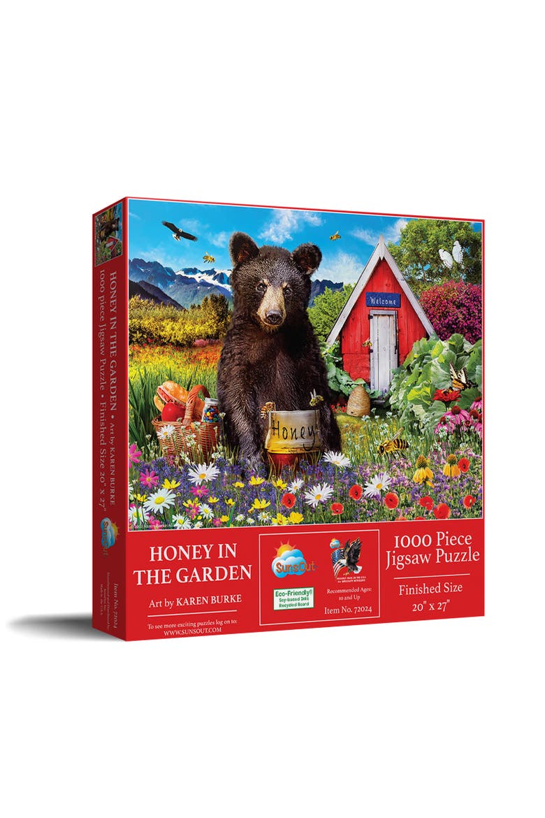 Honey in the Garden 1000 piece Jigsaw Puzzle for Adults, Main, color, Multicolor