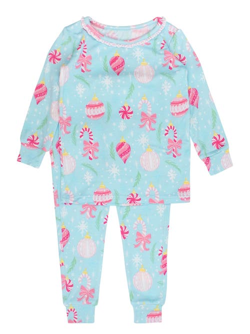 Rufflebutts Babies' Softsnooze Ruffle Long Sleeve Pajama Set, Signature Rear Ruffles In Multi