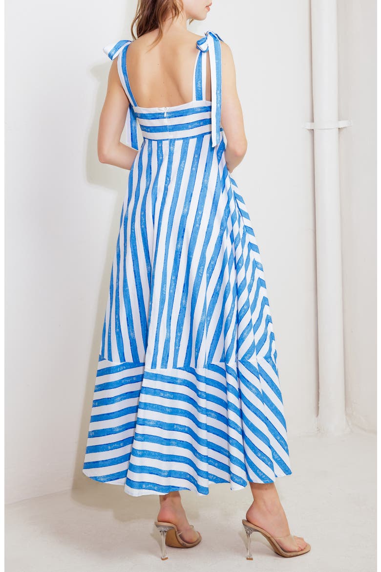 Tie Strap Maxi Dress, Alternate, color, BLUE