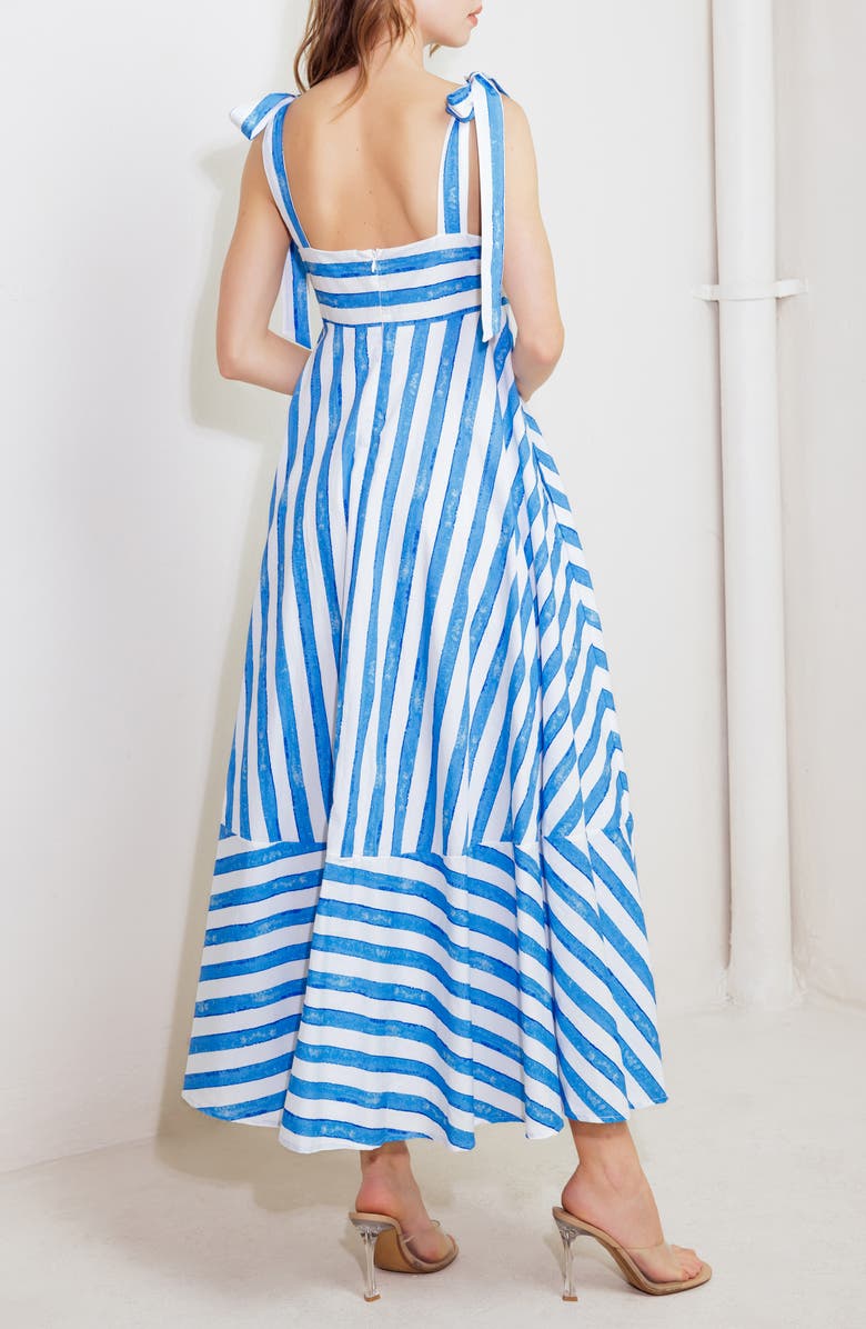 FREEMARKET Tie Strap Maxi Dress, Alternate, color, Blue