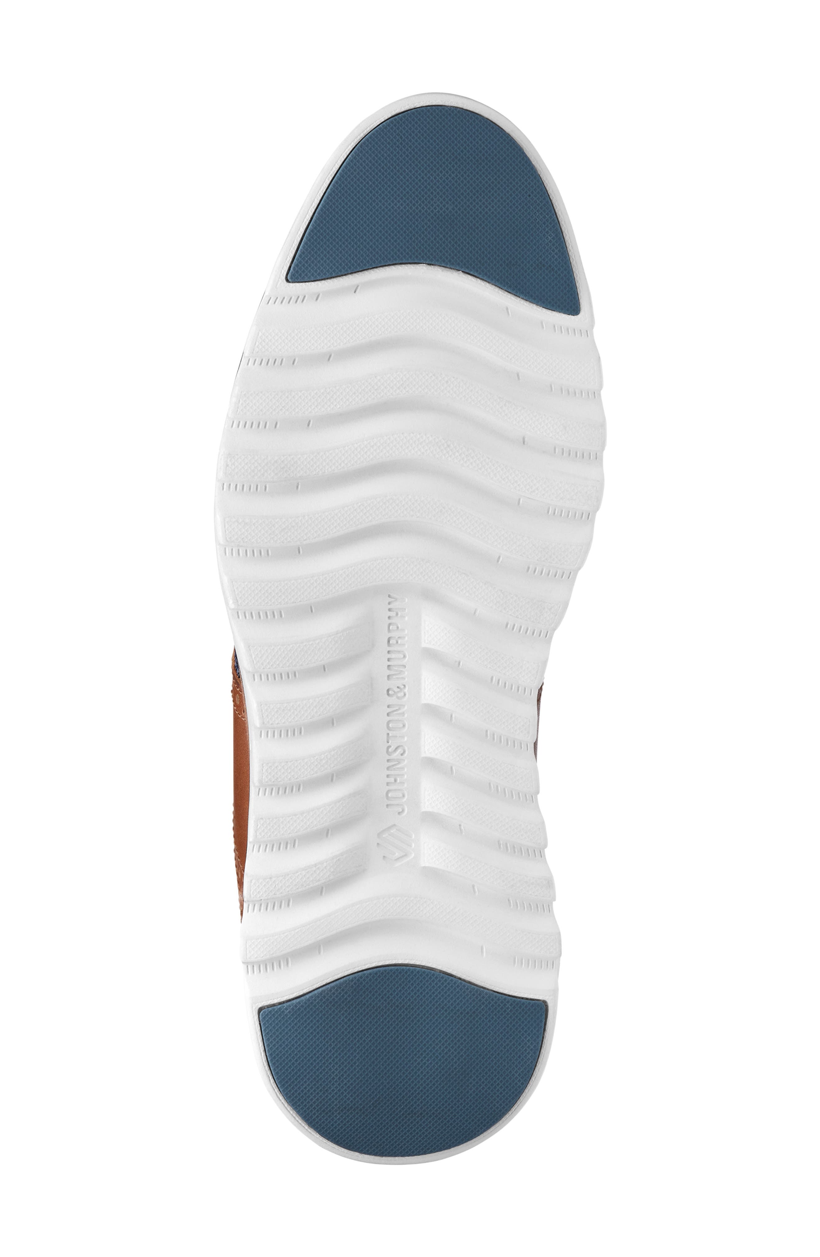 Braxton Knit Saddle Shoe, Alternate, color, NAVY KNIT/ COGNAC FULL GRAIN