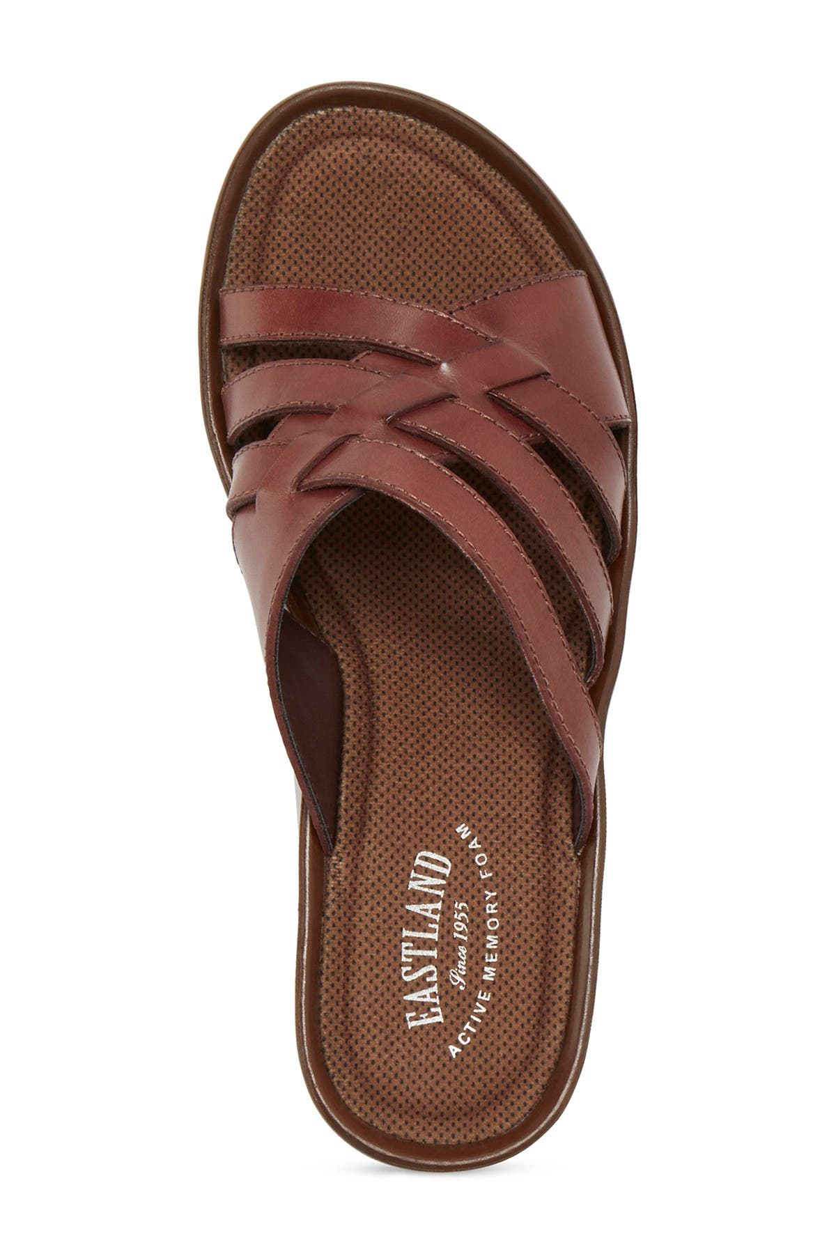 Eastland Poppy Platform Wedge Sandal, Alternate, color, Mahogany