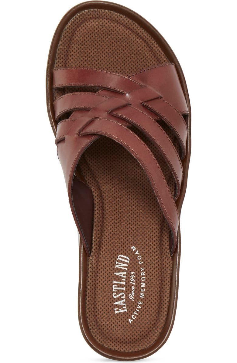 Eastland Poppy Platform Wedge Sandal, Alternate, color, Mahogany