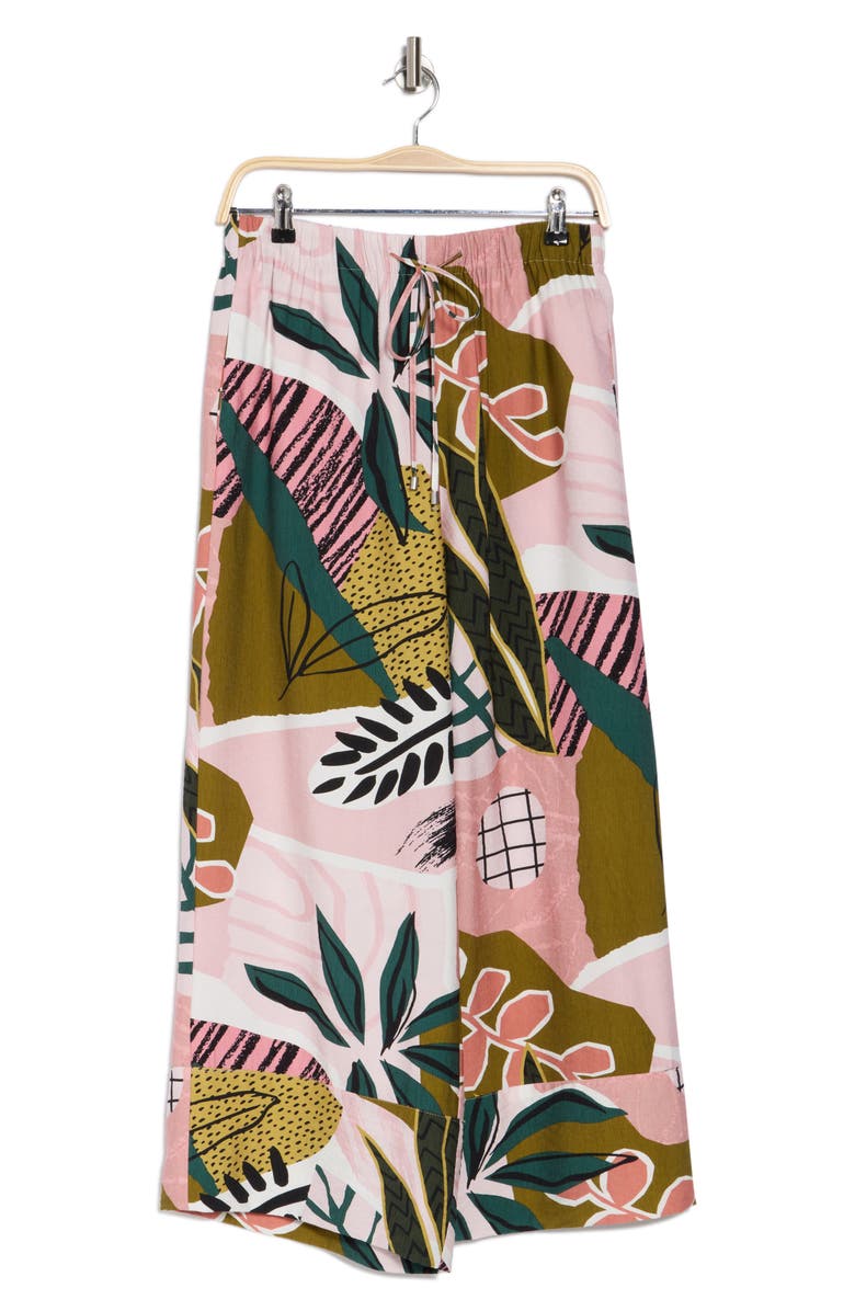 Adrianna Papell Stretch Cotton Tie Waist Pants, Alternate, color, 