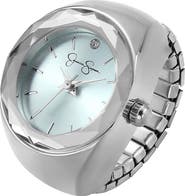 Jessica Simpson Faceted Bezel Ring Watch, 22mm